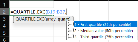 QUANT.EXE Formula in Excel